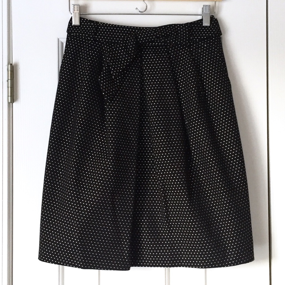 Talbots black and gold full skirt with bow